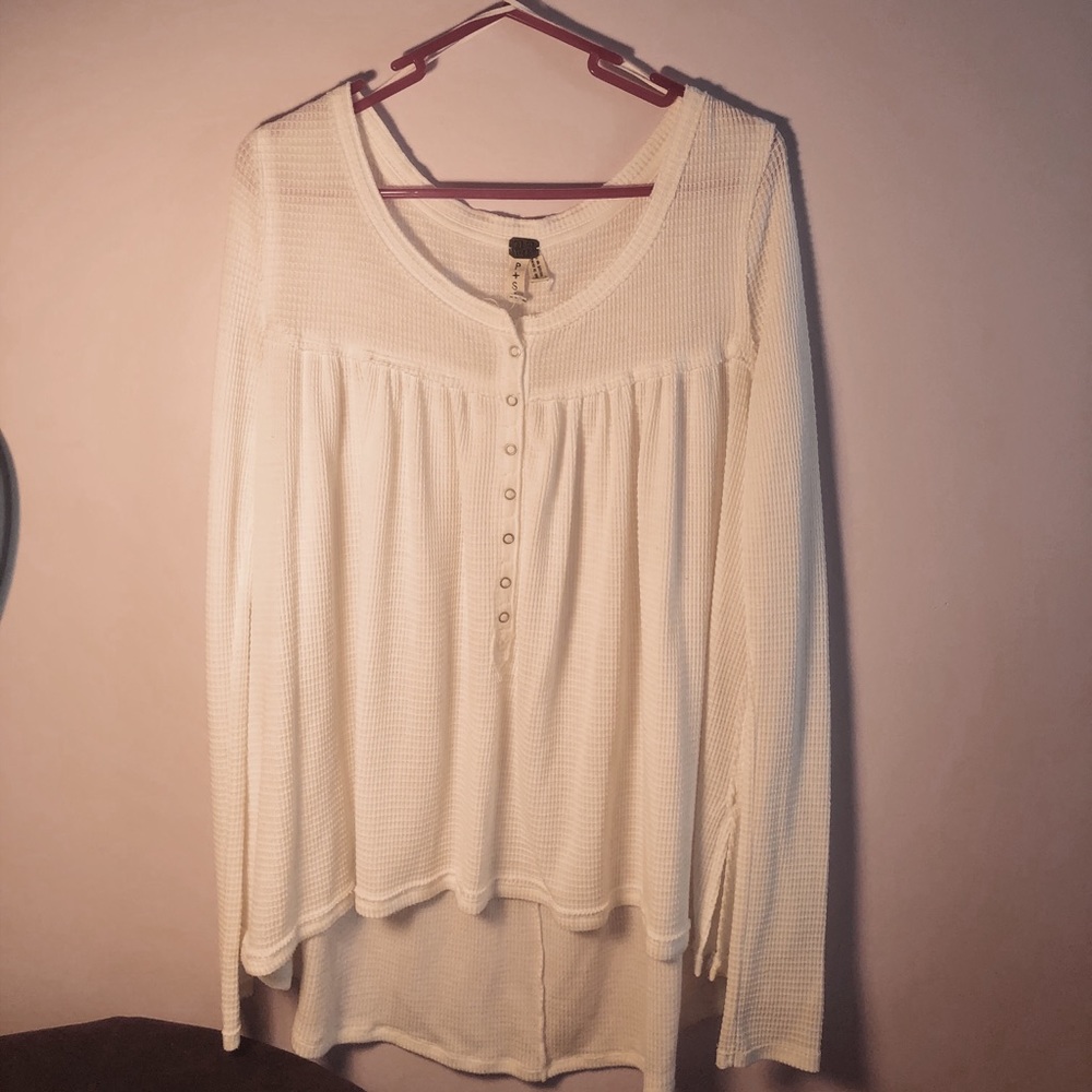 free people top with buttons